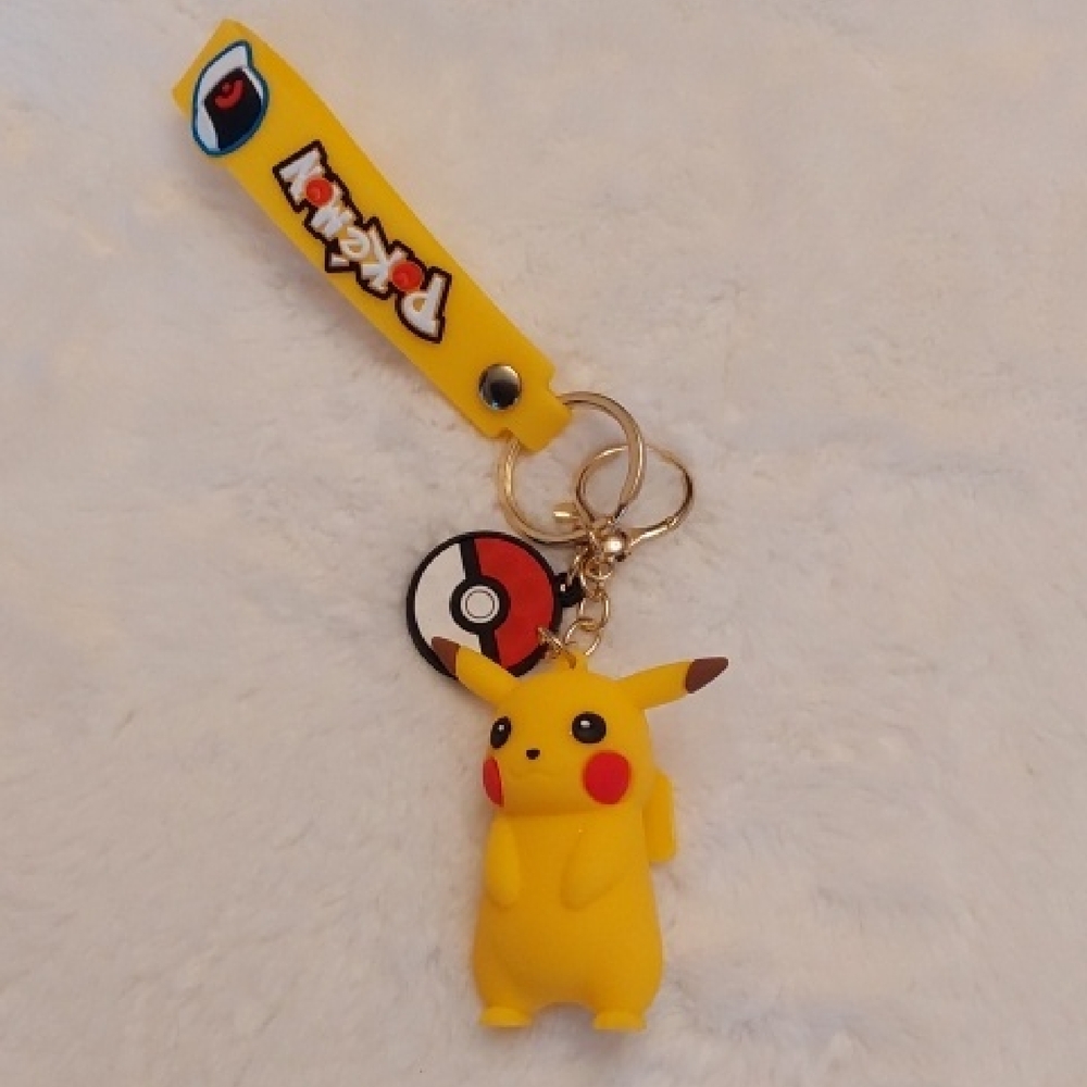 Pikachu Keychain with Poké Ball Charm